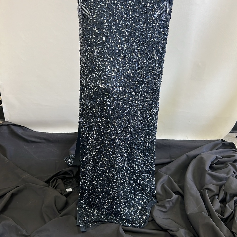 Aidan Mattox fully beaded sleeveless V-Neck long dress - Picture 8 of 13